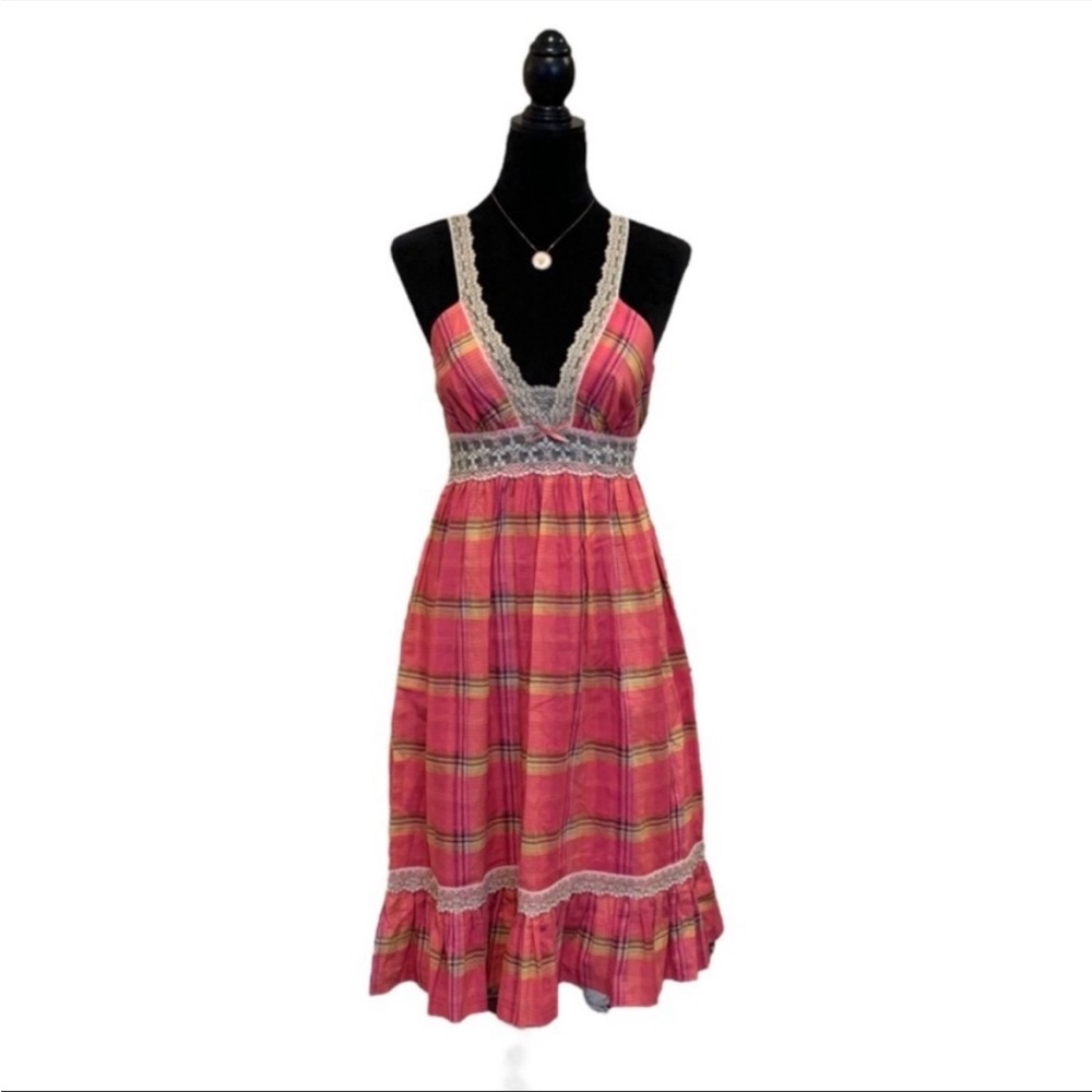 James Coviello ANTHROPOLOGIE NWT Pink Plaid Dress 2